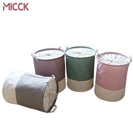 MICCK Laundry Basket Modern Home Linen Durable Waterproof Dirty Clothes Organizer Bathroom kitchen Sundries Toy Storage Basket 210316