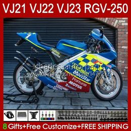 Body For SUZUKI RGVT RGV 250CC 250 CC RGV250 blue glossy SAPC VJ22 RVG250 VJ 22 20HC.77 RGV-250 Panel 90 91 92 93 94 95 96 RGVT-250 1990 1991 1992 1993 1994 1995 1996 Fairing