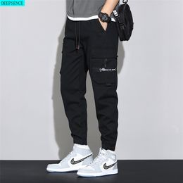 Spring and Summer Big Men Trousers Knitted Sports Pants Men Pants Loose Korean Version of All-Match Overalls Trousers Men 210714