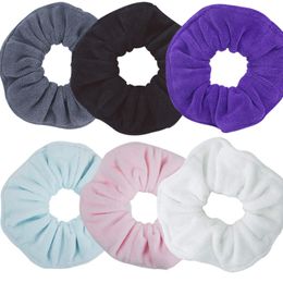 New Women Large Wide Microfiber Hair Drying Scrunchies Towel Hair Band For Frizz Free Solid Rubber Band Hair Tie For Sport Yoga