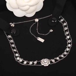 New 2022 Luxury Jewellery Necklaces Trend Europe Hot Brand Pure 925 Sterling Silver For Women Camellia Flowers WeddingBKP3