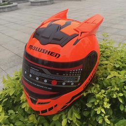 Motorcycle Helmets Full Face Driving Cycling Motocross Orange Helmet Casco Capacete Casque Winter Safety