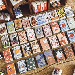 MINI Matchbox شكل Memo Pad Pad Note non-Sticky Vintage Cartoon Style Notes Sticky Notes Plant Blank Notepad Journal Paper Paper Office School School Hy0045