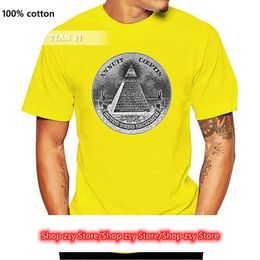 Men's T-Shirts Annuit Coeptis Pyramid Eye Illuminati Cash - Mens Cotton T-Shirt Fashion Short Sleeve T Shirt Shirts