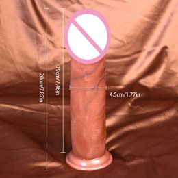 Nxy Dildos 7in Realistic Dildos g Spot Stimulate Sliding Foreskin Females Masturbation Tools Lesbian Adult Penis Suction Cup Erotic Sex Toy 0105