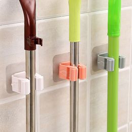 mop clips Holders Bathroom free punching toilet strong wall-mounted hook clip hanger card holder rack WY1317