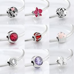 Round shape 925 Sterling Silver family is where love grows DIY fine beads Fit Original JIUHAO Charm Bracelet Jewellery making Q0531