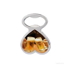 Heat Transfer Metal Beer Bottle Opener Sublimation Blank Openers DIY Corkscrew Household Kitchen Tool 3 style T2I52233