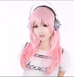Light Pink Cosplay Long stright Wigs