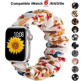 Fashion Scrunchie Strap for Apple watch Ultra 49mm band 41mm 45mm 44mm 40mm correa 38mm 42mm belt Solo Loop watchbands bracelet iwatch series 8 7 6 SE 5 4 3