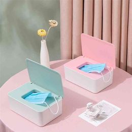 Mask storage box household portable nose mask bag collection tissue es 210818