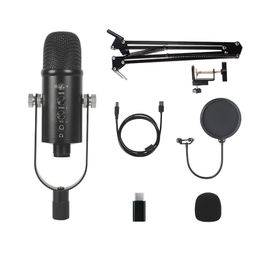Professional Condenser Microphone with Stand USB Microfone For PC Computer Laptop KTV Radio Recording Gaming Streaming Mic