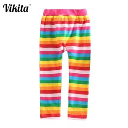 VIKITA Kids Leggings Girls Cartoon Pants Baby Chicas Long Trousers Filles Leggings Rainbow Unicorn Leggings for Girls F5508 Mix 210303