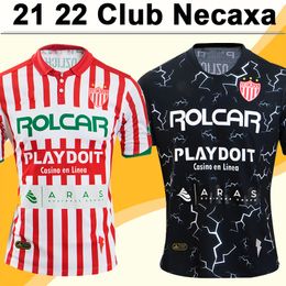 -21 22 México Clube Necaxa Mens Futebol Jerseys Gonzalez Liga MX Home Vermelho Branco Branco Avail Black Cinza Football Shirts Manga Curta Manga Uniformes