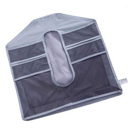 1Pc Household Storage Bag Hanging Underwear Wardrobe Pouch (Gray) Bags