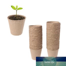 50Pcs 2.4\" Paper Pot Plant Starters Seedling Herb Seed Nursery Cup Kit Organic Biodegradable Eco-Friendly Home Cultivation