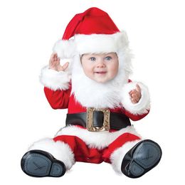 Mascot doll costume 0-3Years Baby Christmas Santa Claus Rompers Kid Birthday Party Role Play Dress Up Outfit Festival Xmas Halloween Costum