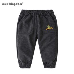 Mudkingdom Toddler Boys Corduroy Pants Cartoon Dinosaur Cotton Elastic Waist 210615