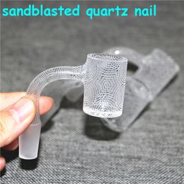 Sandblasted Quartz banger full welding nails For Smoking water pipe oil dab Rigs Glass Bongs wax dabber tool concentrate straw pipes