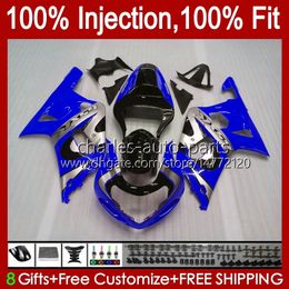 Injection Mould Fairings For SUZUKI GSXR600 GSXR750 600CC 750CC K1 01 02 03 37No.93 GSXR-750 GSXR 600 750 CC GSXR-600 2001 2002 2003 GSX-R750 01-03 OEM Body Light blue