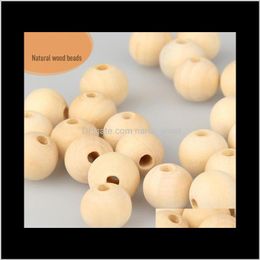 wood Loose beads Jewelry Natural Color Round 20Mm 15Mm 12Mm 10Mm Lead- Wooden Accessories