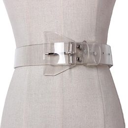 Belts 2021 Women's Strap Casual All-match Women Transparent Pvc Leather Belt White Colour Top Quality Jeans