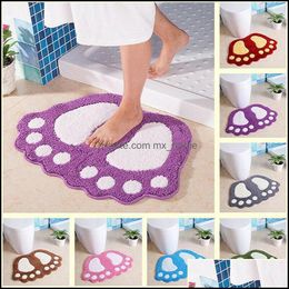 Aessories Home & Gardenwaterproof Non-Slip Bathroom Footprint Toilet Bath Mats Front Door Indoor Outdoor Entrance Carpet Entrance1 Drop Deli