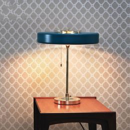 British retro Table lamp with zipper switch, Study bedroom bedside design hotel decoration Desk light US/UK/AU/EU plug