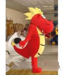 hot new plus size red dinosaur mascot costumes