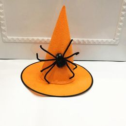 Halloween Hat Decorations cosplay Fashion Cap Wizard Magic Spire black spider hats adult kids holiday party witch caps
