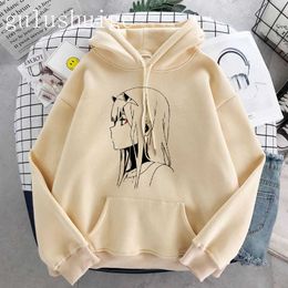 Darling In The Franxx Hoodie Anime Harajuku Zero TWO Beautiful Girl Unisex Streetwear Loose Hip Hop Hooded Sweatshirt Men Women H0909