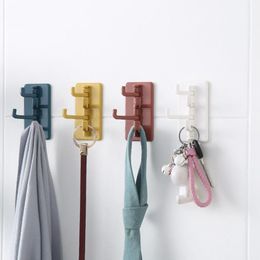 Hooks & Rails Creative Organ Hook Wall-mounted Key Bags Self Adhesive Studless Rack Home Organizer Bathroom Accessories Kitchen Products