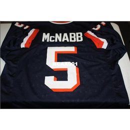 001 SYRACUSE ORANGEMEN DONOVAN MCNABB #5 RETRO JERSEY Full embroidery Jersey Size S-4XL or custom any name or number jersey