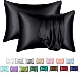 -2 confezioni di lusso 12 colori di alta qualità cuscino satinato di alta qualità cuscino singolo busta individuale chiusura chiusura re regina full standard dimensioni standard biancheria da letto
