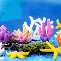 Résine colorée Aquarium Artificial Coral Récif Décoration de poisson Réservoir de poisson Paysage Paysage Accessoires 15 Styles Décorations
