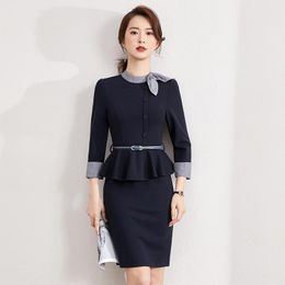 Casual Dresses Spring 2021 Women's High-End Business Dress Stewardess Uniform Sales Department Jewellery Shop Workwear