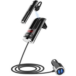 BC46 Bluetooth 5.0 Car MP3 Player FM Transmitter Wireless Handsfree Car Kit Dual USB Charger Aadapter Support Private Call