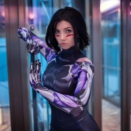 Women High Quality Ainclu New Alita Cosplay Costume Alita: Battle Angel Superhero Lycar Zentai Bodysuit Halloween Party Jumpsuits