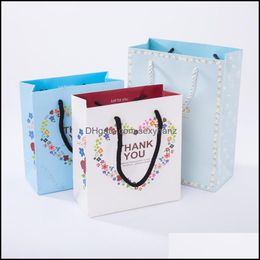 Pouches, Bags Wholesale Bk Gift Bag For Box Thank You Princess Kraft Paper Jewellery Pouches Packaging & Display Drop Delivery 2021 Emv7W