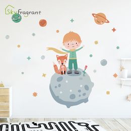 Kids room decoration cartoon little prince planet sticker self-adhesive baby bedroom wall home decor house stickers 210310