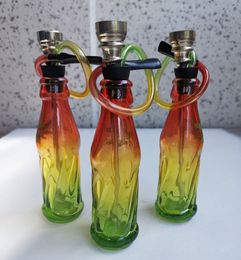 Hookahs mini bongs glass bong with silicone plug dab rigs oil rig water pipes Colourful smoking bubbler dhzhao shop