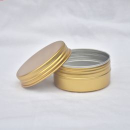 100pcs 50g 50ml Gold DIY Aluminium Jar Ointment Candle Craft Metal Tin Case for Lip Balm Cosmetic Makeuphigh quatity