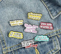 Funny Creative Character Enamel Pins Colors Fashion Personalized Letter Various Types Brooches For Lapel Pin Clothes Shirt Bags Wholesale