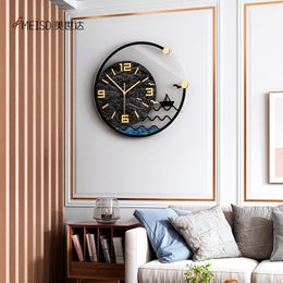 MEISD Decorative Watch Wall Clocks Modern Design Home Watch Round Art Wall Decoration Quartz Silent Room Horloge Free Shipping 210310