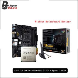 Motherboards AMD Ryzen 7 3800X R7 CPU + ASUS TUF GAMING B550M PLUS (WI-FI) Motherboard Suit Socket AM4 All But Without Cooler
