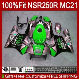 Injection For HONDA NSR250 NSR 250 R NSR 250R 1990 1991 92 93 103HC.181 green glossy NSR250RR NSR250R MC21 PGM3 90 91 1992 1993 OEM Fairing