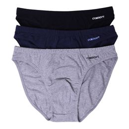 3pcs/pack cotton men underwear solid Colour high quality men's briefs midrise Comfortable Breathable men underpants Men Lingerie 210730