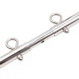 NXY Adult toys Stainless Steel Spreader Bar Set Bondage Restraints Handcuffs Slave Silver Gold Sex Swing Erotic Toys For Couples Adult Games 1130