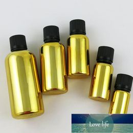 10 x 10ml 20ml 30ml 50ml 100ml Essential Oil Portable Gold Painting Glass With Cap For Liquid Reagent Pipette Bottle with Lock Factory price expert design Quality