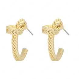 Twisted Chain Gold Colour Hoop Earring for Women Fashion Geometric Round Metal Earrings Party Hip Hop Jewellery Statement